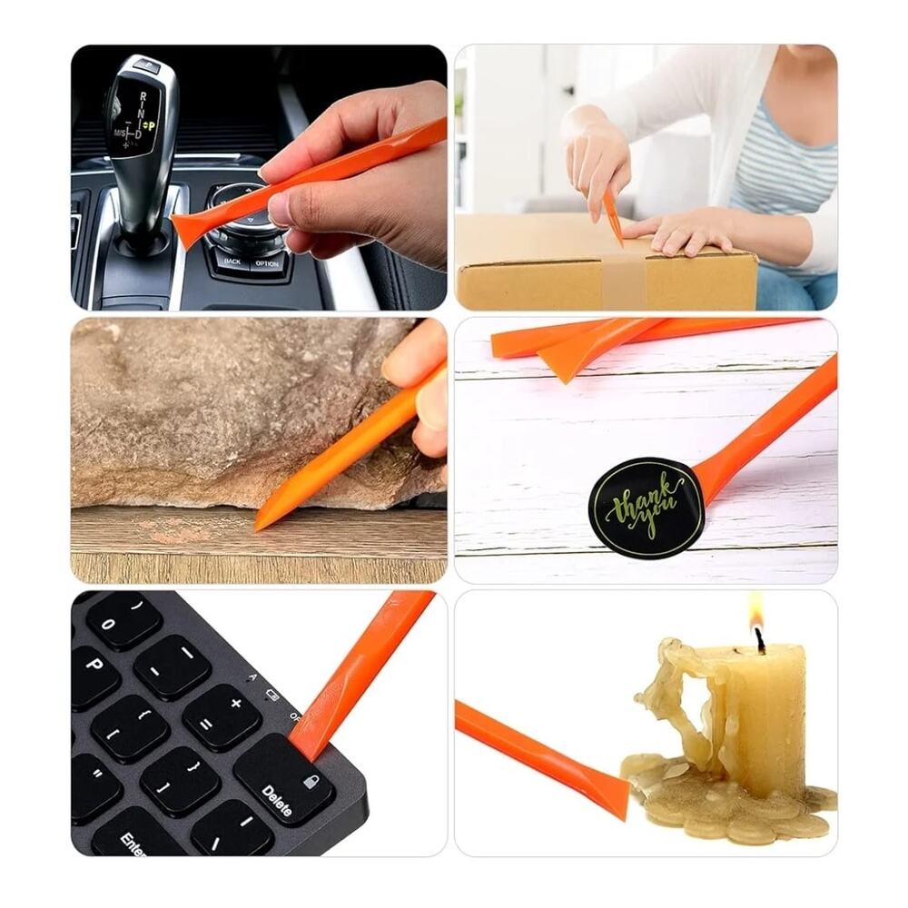 9 Pieces Plastic Scraper Tool Scratch Free Crevice Cleaning, tool‎ multipurpose - Picture 4 of 4